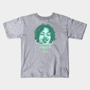 Retro Lauryn Hill Green Kids T-Shirt